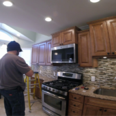Modern Kitchen Remodel | Time lapse | Vaulted Ceiling, Mosaic Tile, LED Lighting, Granite, and Stainless Steel Appliances